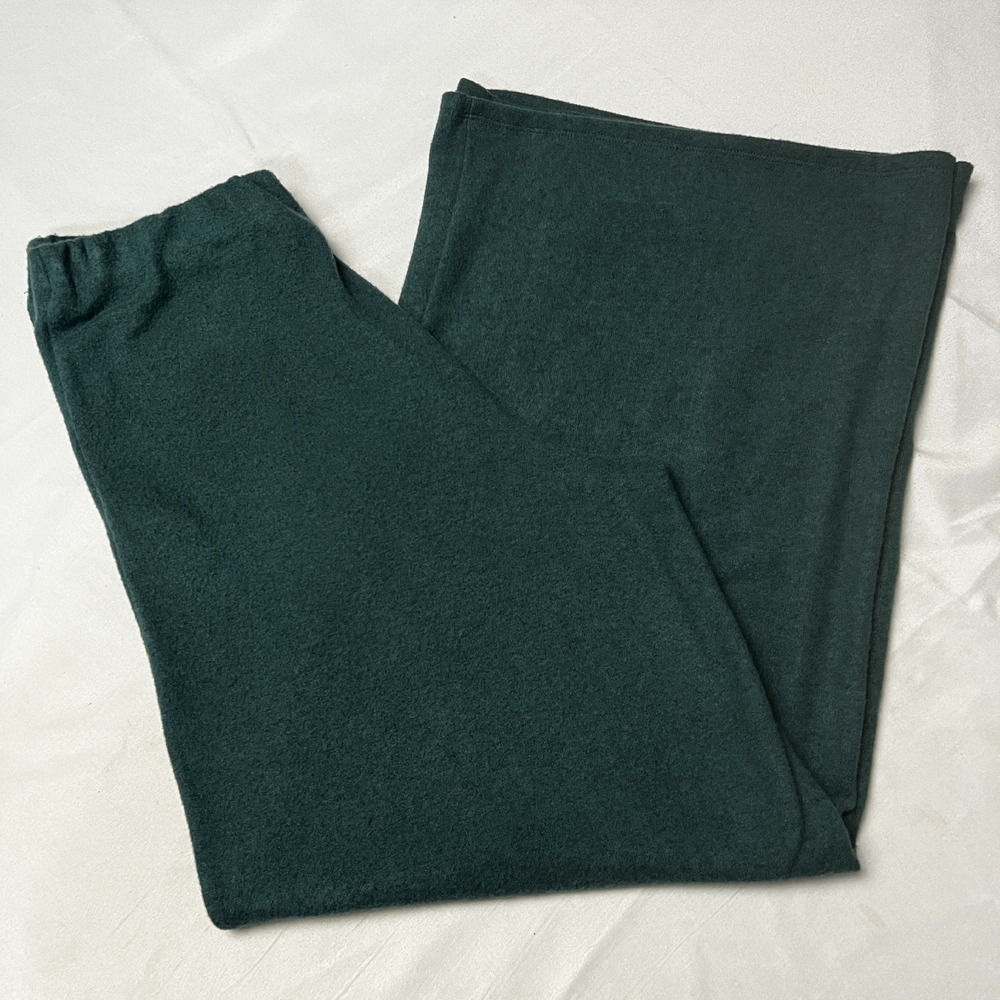 Apricot Wide Soft Touch Wide Leg Lounge Pants High Waist Cozy Kelly Green Size 6